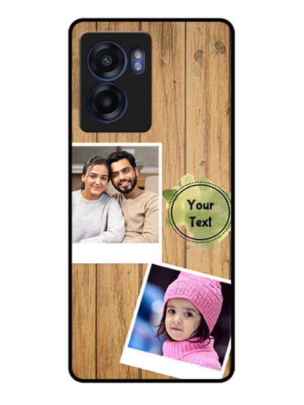 Custom Oppo K10 5G Custom Glass Phone Case - Wooden Texture Design