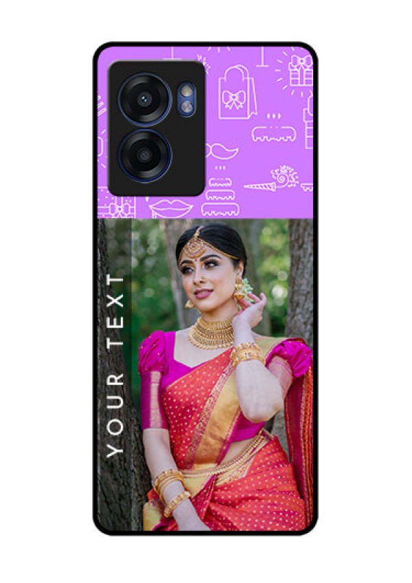 Oppo K10 5G Custom Glass Mobile Case - Birthday Icons Design