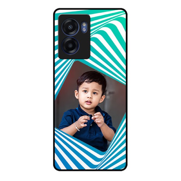 Oppo K10 5G Personalized Glass Phone Case - Abstract Spiral Design