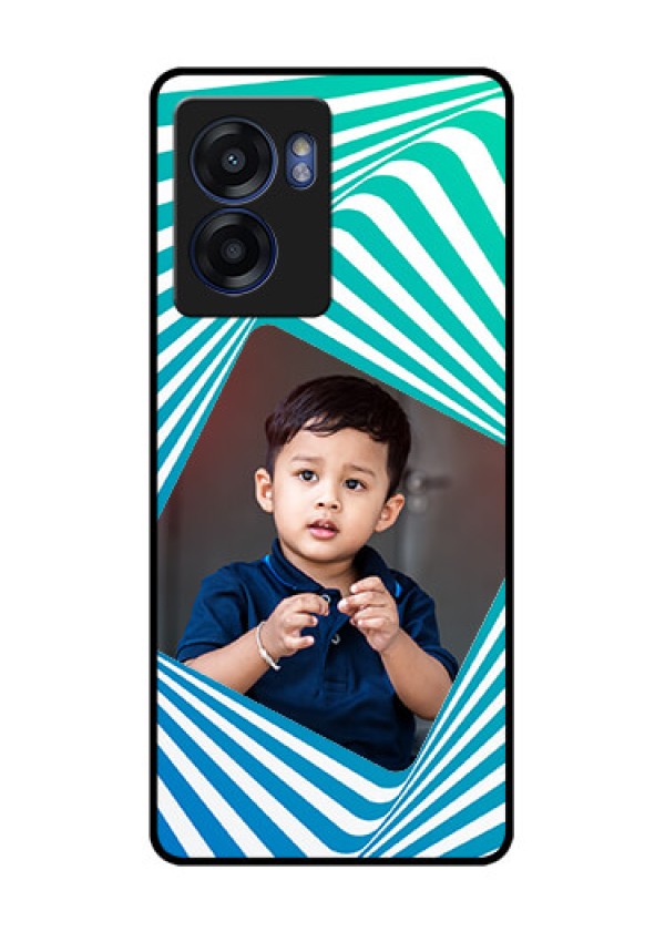 Oppo K10 5G Personalized Glass Phone Case - Abstract Spiral Design