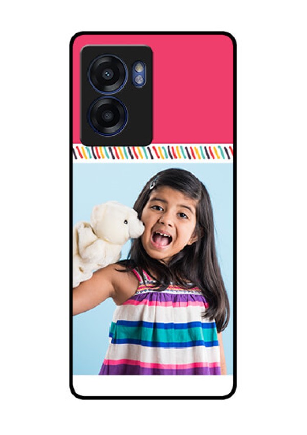 Oppo K10 5G Personalized Glass Phone Case - Line art design