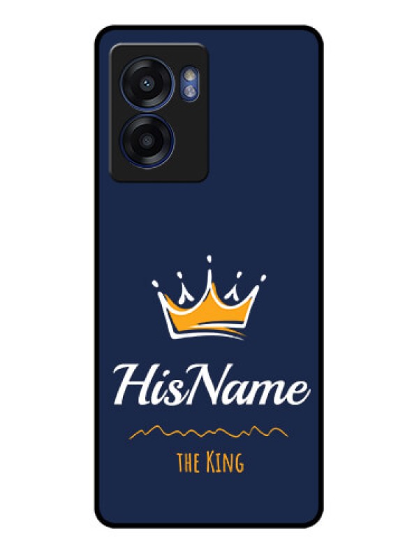 Custom Oppo K10 5G Glass Phone Case King with Name
