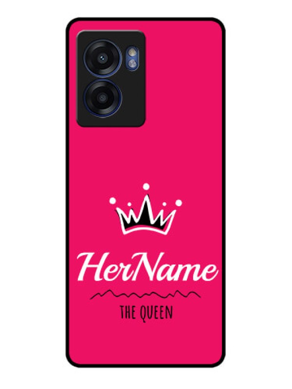 Custom Oppo K10 5G Glass Phone Case Queen with Name