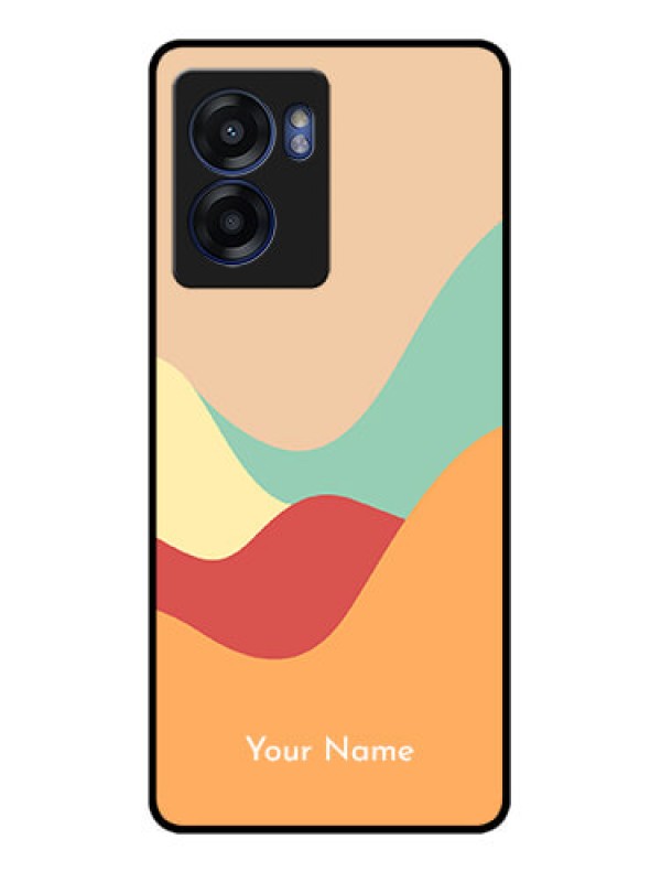 Custom Oppo K10 5G Personalized Glass Phone Case - Ocean Waves Multi-colour Design