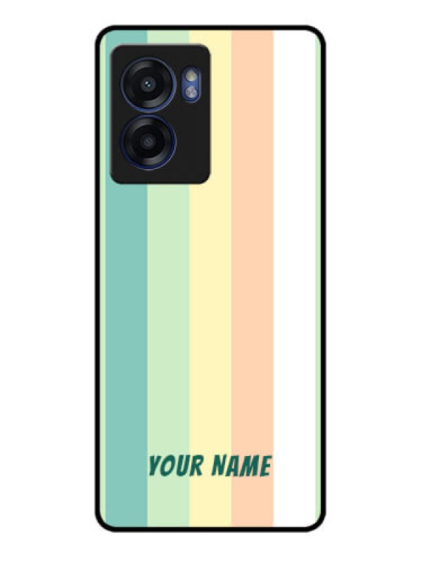 Custom Oppo K10 5G Photo Printing on Glass Case - Multi-colour Stripes Design