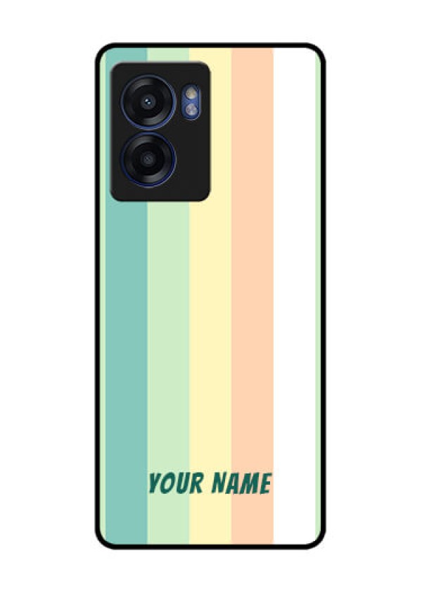 Oppo K10 5G Photo Printing on Glass Case - Multi-colour Stripes Design