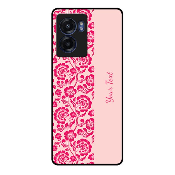 Oppo K10 5G Custom Glass Phone Case - Attractive Floral Pattern Design