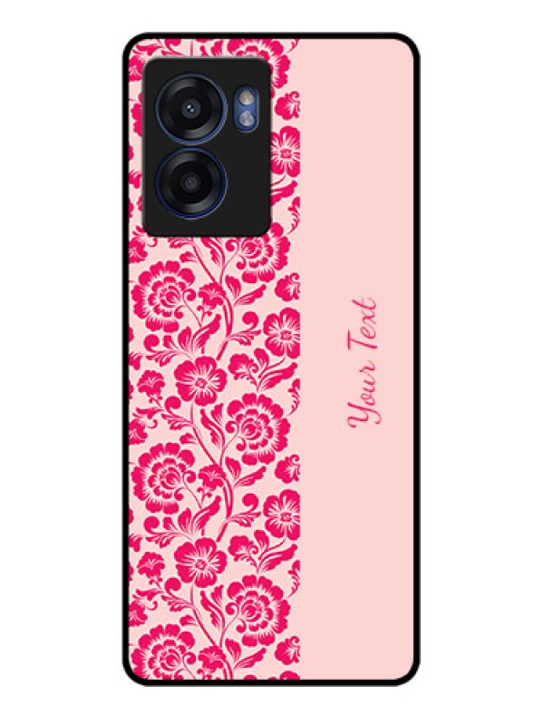 Custom Oppo K10 5G Custom Glass Phone Case - Attractive Floral Pattern Design