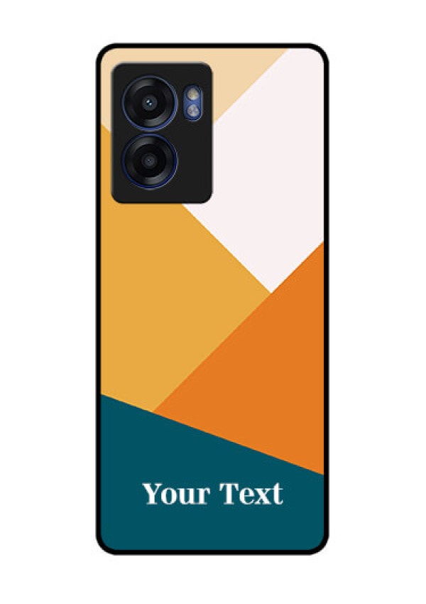 Oppo K10 5G Personalized Glass Phone Case - Stacked Multi-colour Design