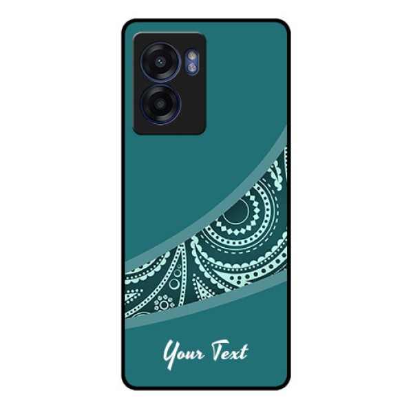 Oppo K10 5G Photo Printing on Glass Case - semi visible floral Design
