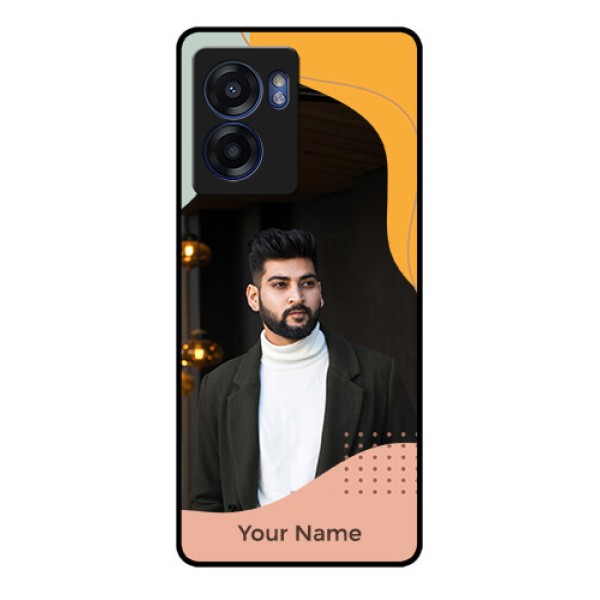 Oppo K10 5G Personalized Glass Phone Case - Tri-coloured overlay design Oppo K10 5G Personalized Glass Phone Case - Tri-coloured overlay design