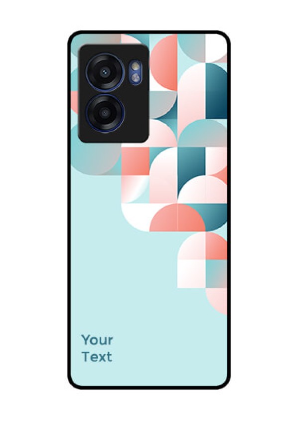 Oppo K10 5G Custom Glass Phone Case - Stylish Semi-circle Pattern Design