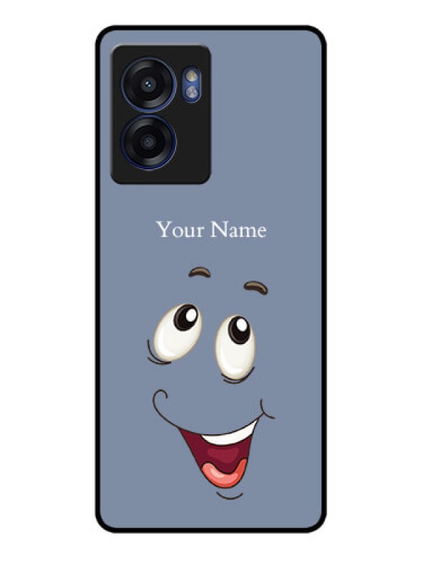 Custom Oppo K10 5G Photo Printing on Glass Case - Laughing Cartoon Face Design