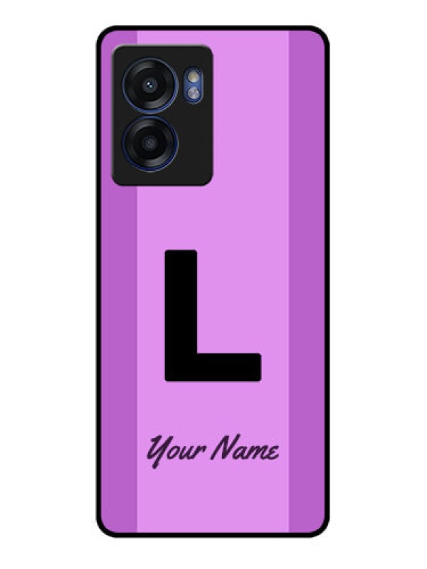Custom Oppo K10 5G Custom Glass Phone Case - Tricolor custom text Design