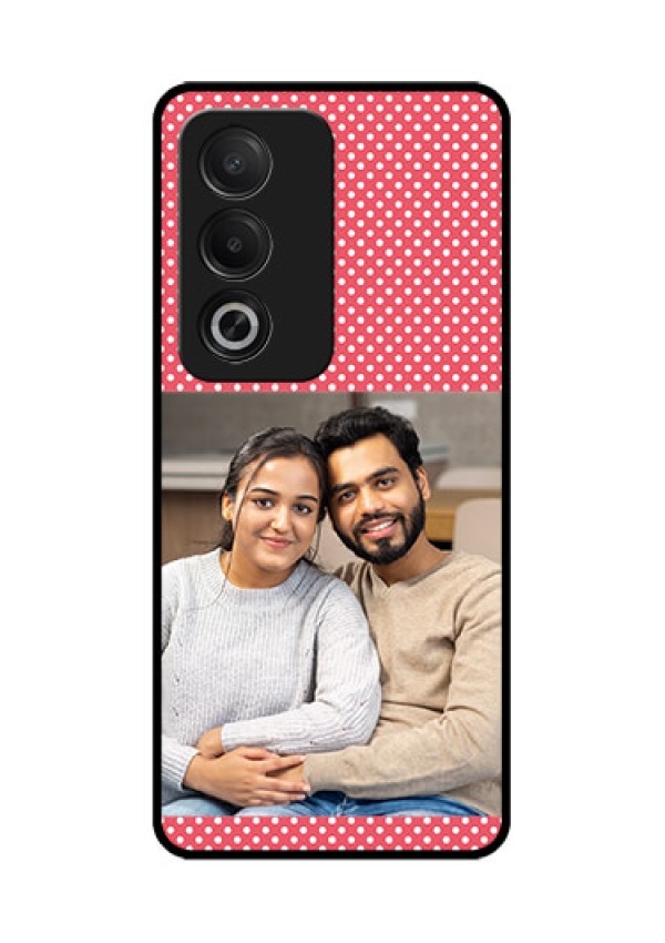 Oppo K12x 5G Custom Glass Phone Case - White Dotted Design