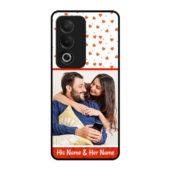 Oppo K12x 5G Custom Glass Phone Case - Orange Love Symbol Design Oppo K12x 5G Custom Glass Phone Case - Orange Love Symbol Design