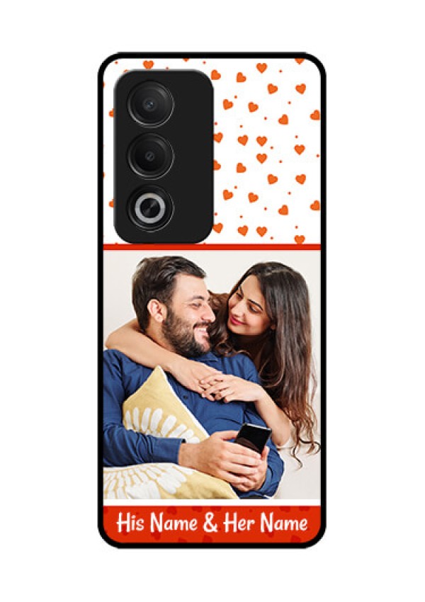 Oppo K12x 5G Custom Glass Phone Case - Orange Love Symbol Design