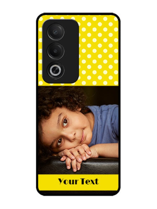 Custom Oppo K12x 5G Custom Glass Phone Case - Bright Yellow Case Design