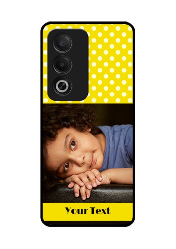 Oppo K12x 5G Custom Glass Phone Case - Bright Yellow Case Design
