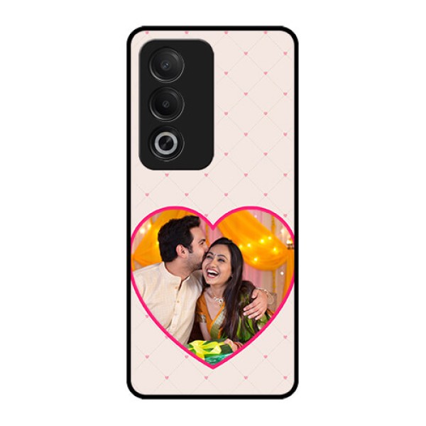 Oppo K12x 5G Custom Glass Phone Case - Heart Shape Design
