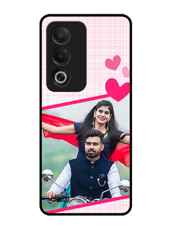 Custom Oppo K12x 5G Custom Glass Phone Case - Love Shape Heart Design