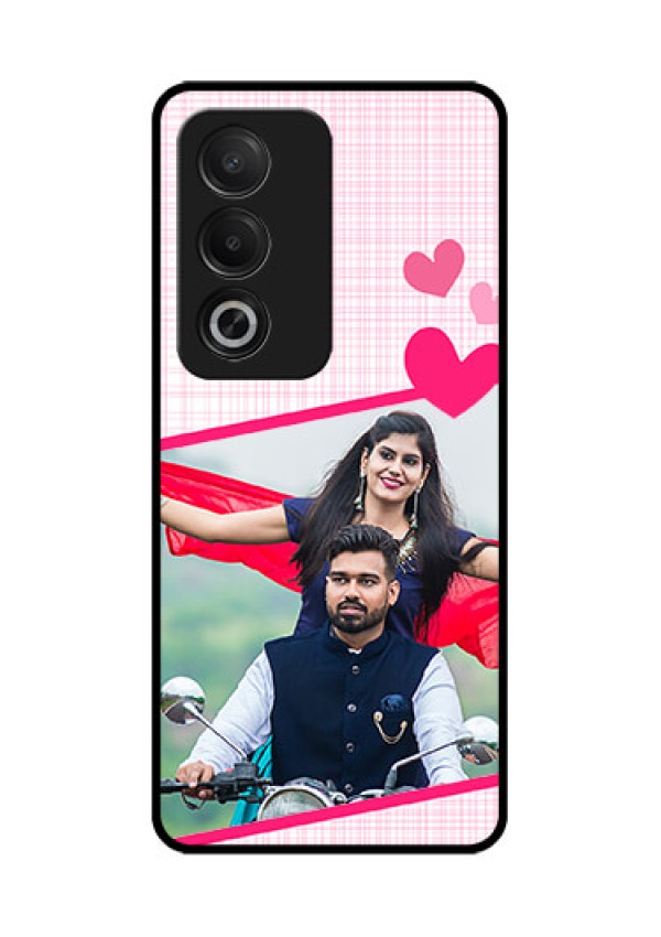 Oppo K12x 5G Custom Glass Phone Case - Love Shape Heart Design
