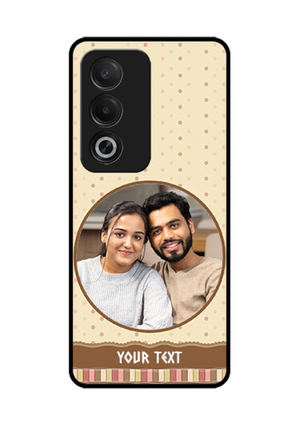 Oppo K12x 5G Custom Glass Phone Case - Brown Dotted Mobile Case Design
