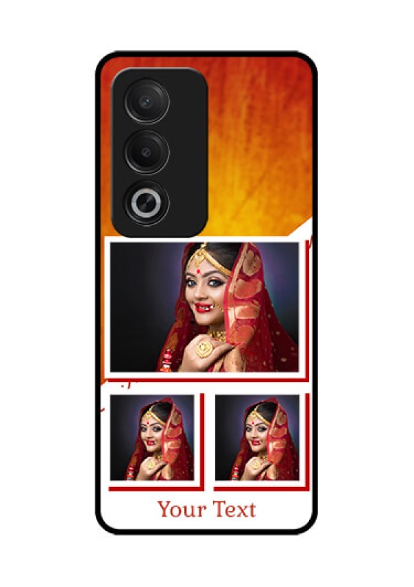 Oppo K12x 5G Custom Glass Phone Case - Wedding Memories Design