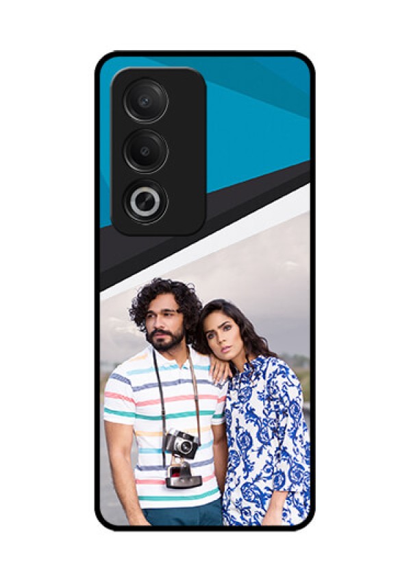 Oppo K12x 5G Custom Glass Phone Case - Simple Pattern Photo Upload Design
