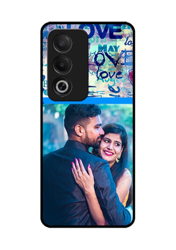Oppo K12x 5G Custom Glass Phone Case - Colorful Love Design