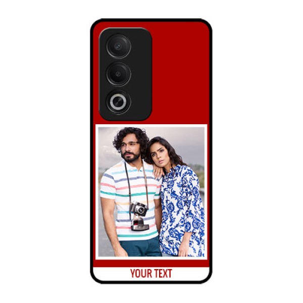 Oppo K12x 5G Custom Glass Phone Case - Red Color Design