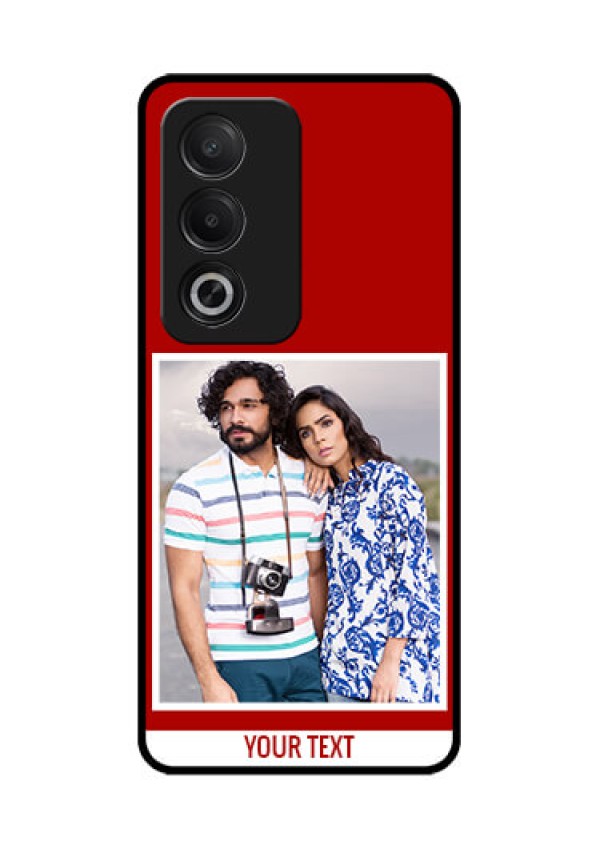 Oppo K12x 5G Custom Glass Phone Case - Red Color Design