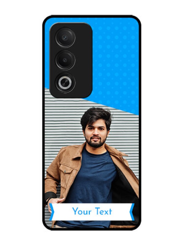 Custom Oppo K12x 5G Custom Glass Phone Case - Simple Blue Color Design