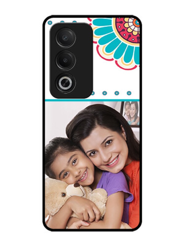 Custom Oppo K12x 5G Custom Glass Phone Case - Flower Design