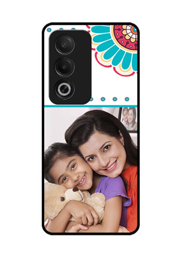 Oppo K12x 5G Custom Glass Phone Case - Flower Design