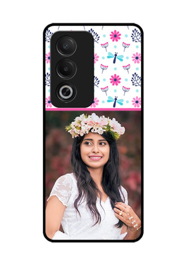 Oppo K12x 5G Custom Glass Phone Case - Colorful Flower Design