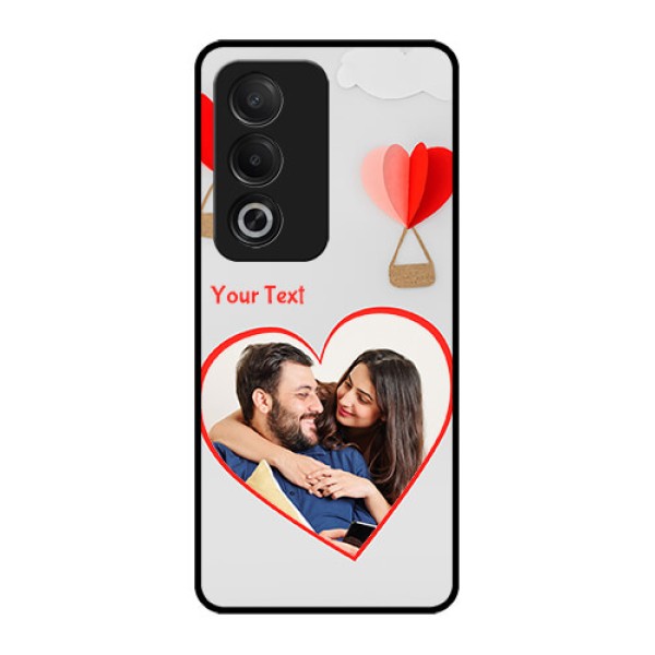 Oppo K12x 5G Custom Glass Phone Case - Parachute Love Design