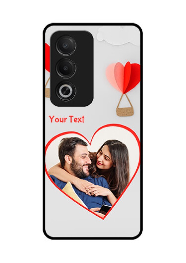 Oppo K12x 5G Custom Glass Phone Case - Parachute Love Design