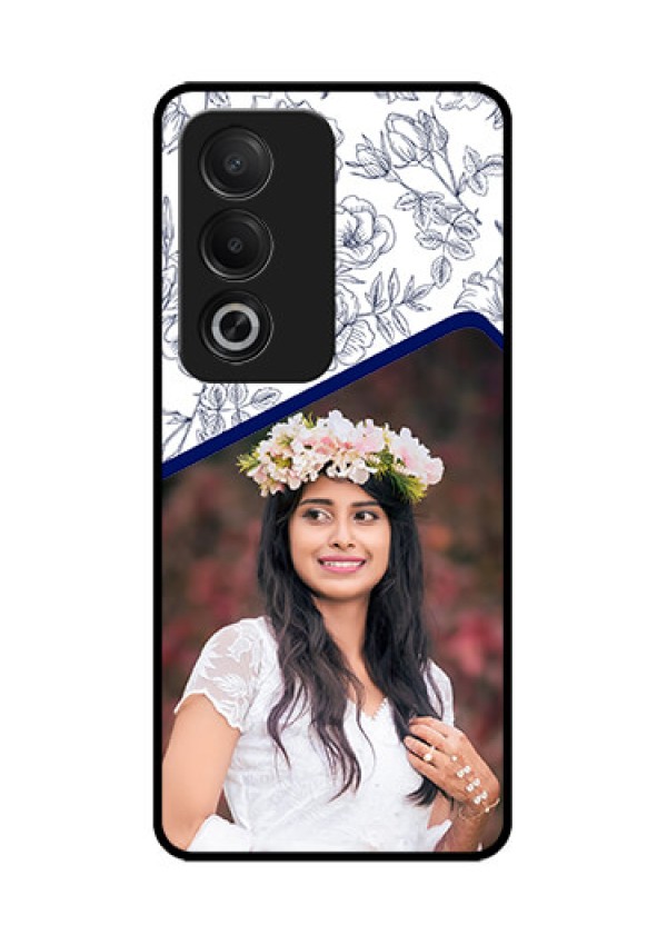 Oppo K12x 5G Custom Glass Phone Case - Classy Floral Design