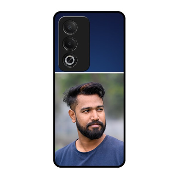 Oppo K12x 5G Custom Glass Phone Case - Simple Royal Blue Design Oppo K12x 5G Custom Glass Phone Case - Simple Royal Blue Design