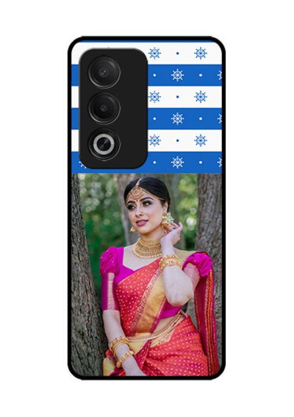 Oppo K12x 5G Custom Glass Phone Case - Snow Pattern Design