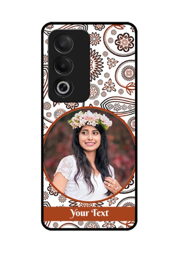 Oppo K12x 5G Custom Glass Phone Case - Abstract Flower Design