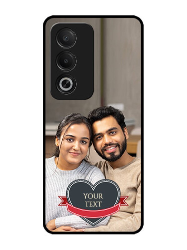 Custom Oppo K12x 5G Custom Glass Phone Case - Just Married Couple Design