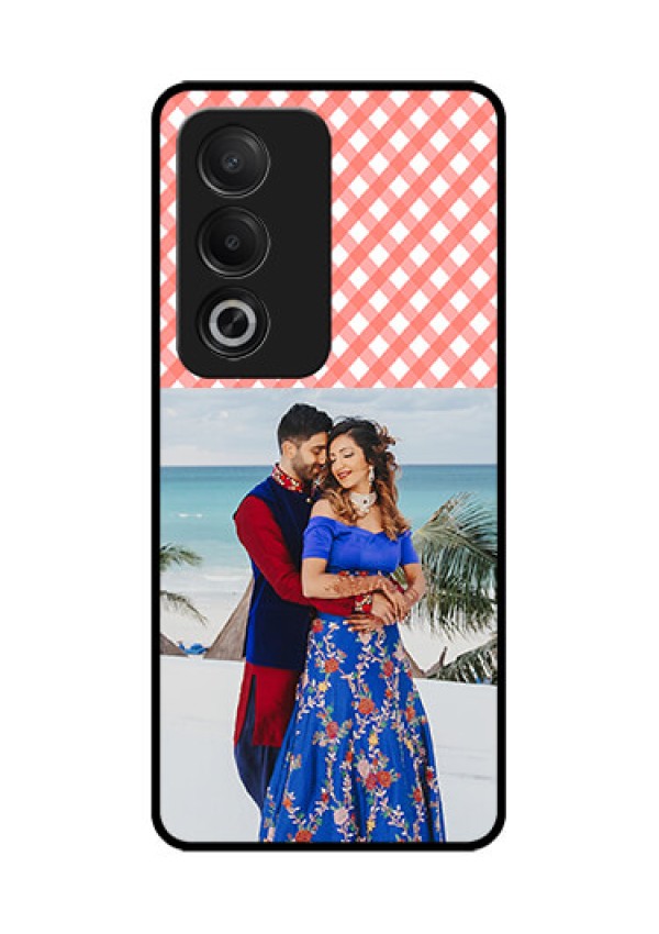 Oppo K12x 5G Custom Glass Phone Case - Pink Pattern Design