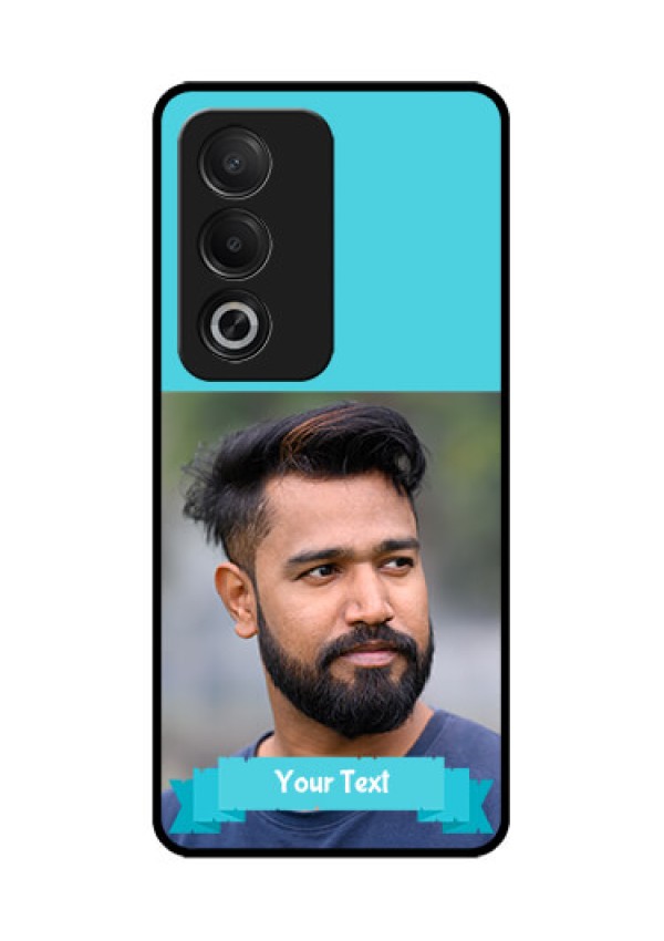 Oppo K12x 5G Custom Glass Phone Case - Blue Color Design