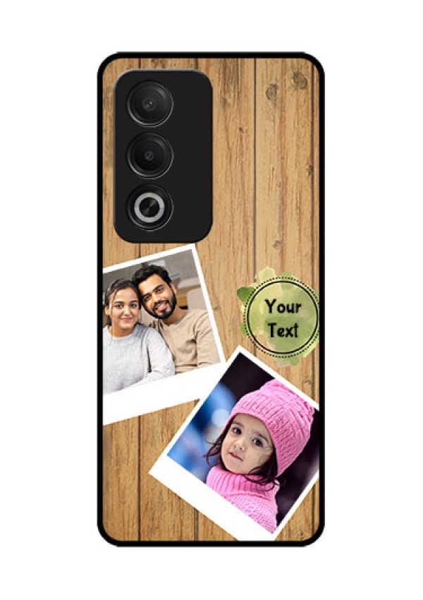 Oppo K12x 5G Custom Glass Phone Case - Wooden Texture Design