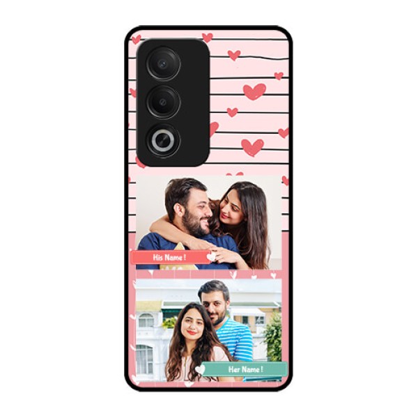 Oppo K12x 5G Custom Glass Phone Case - Photo With Heart Design