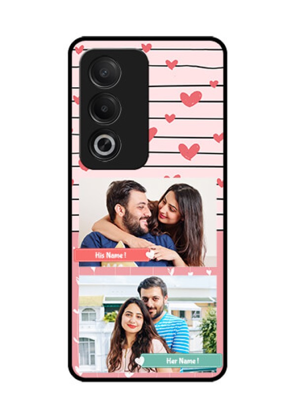 Oppo K12x 5G Custom Glass Phone Case - Photo With Heart Design