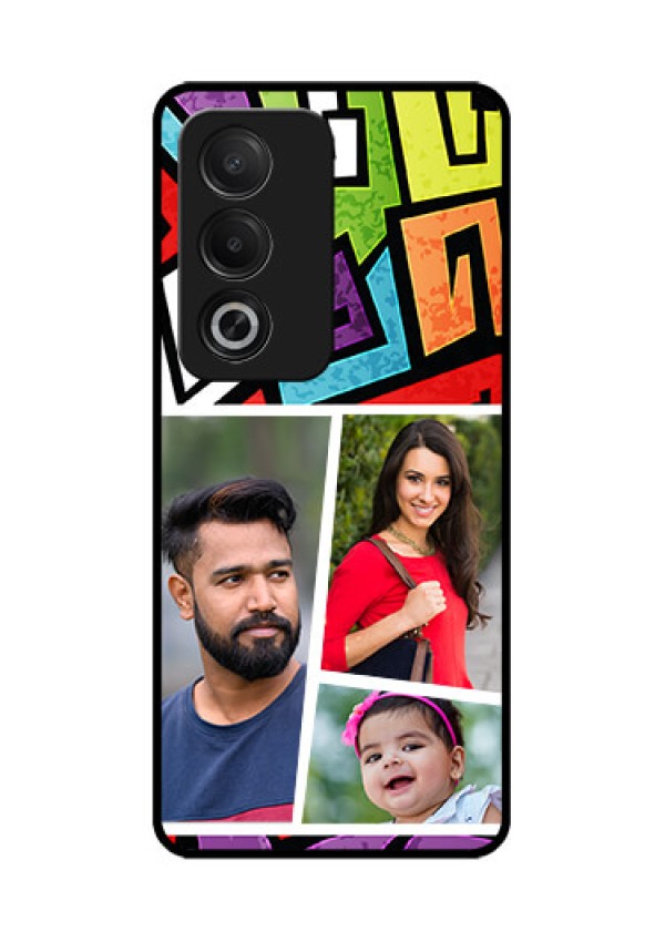 Oppo K12x 5G Custom Glass Phone Case - Graffiti Pattern Design