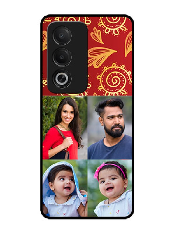 Custom Oppo K12x 5G Custom Glass Phone Case - 4 Image Traditional Design